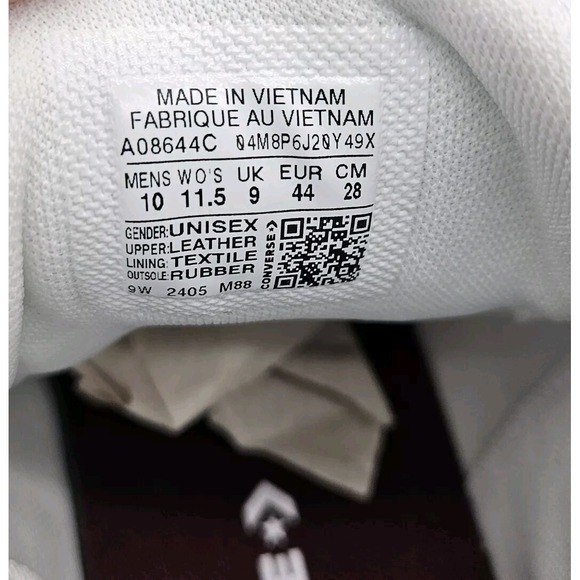 Converse Mens 10 Women 11.5 Pro Blaze Classic Mid Top White Violet Shoes Sneaker - Picture 5 of 7